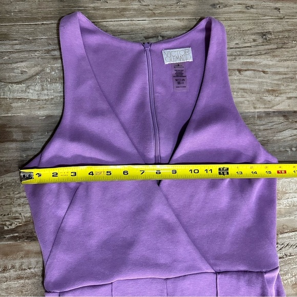 Victor Glemaud Plunge Neckline Jumpsuit SZ Small Lilac Wide Leg $250 Retail READ - Picture 8 of 12